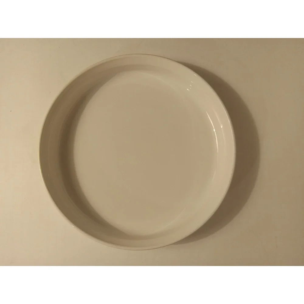 Corning Ware French White  Pyroceram Glass Quiche Dish F-3-B  9 1/2